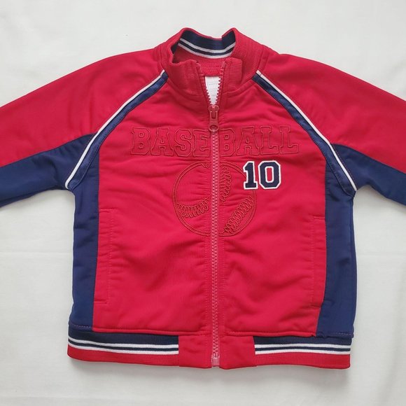 Wonder Kids Infant Boys Red/Blue Full Zip Front Varsity Jacket Size 18 Months - Picture 4 of 7